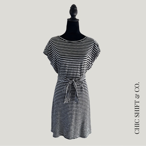J. Crew Factory Dresses & Skirts - J Crew Factory Striped Tie-Waist T-shirt Dress - Medium